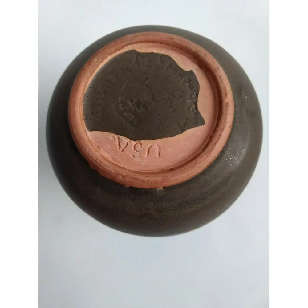 Pacific Stoneware Pottery Small Vase 1971 Signed B. Welsh ?